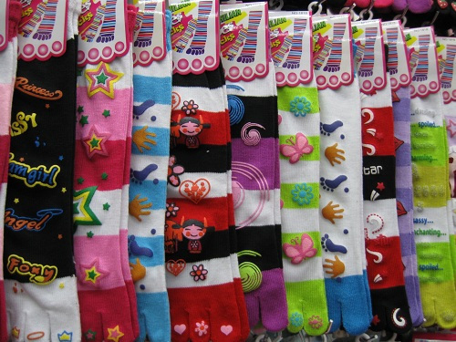wholesale 10pairs/lot , five fingers socks /for adults sock/ladies/chlildren cartoon sock