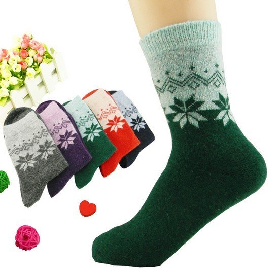 Wholesale 10pairs/lot Warm Winter Wool Elite Socks Women Free Shipping (40.8g/pair)