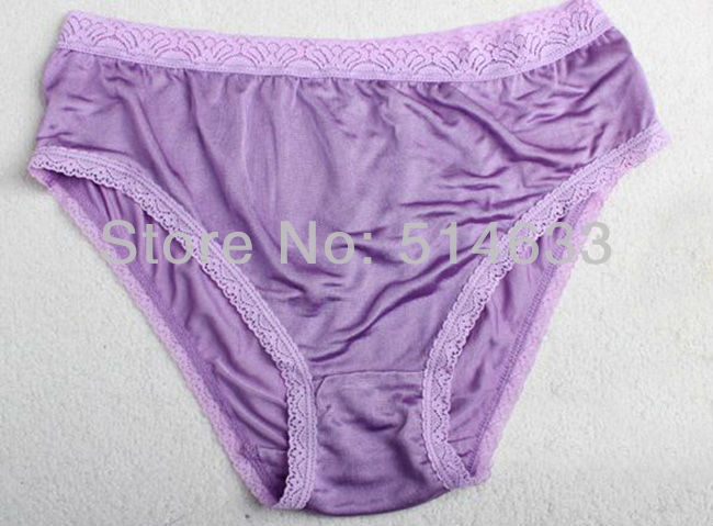 Wholesale 10pc lot free shipping Mulberry Silk Womens briefs 2013 New Brand Sexy Lingerie Hot Underwear Pink Purple M L XL