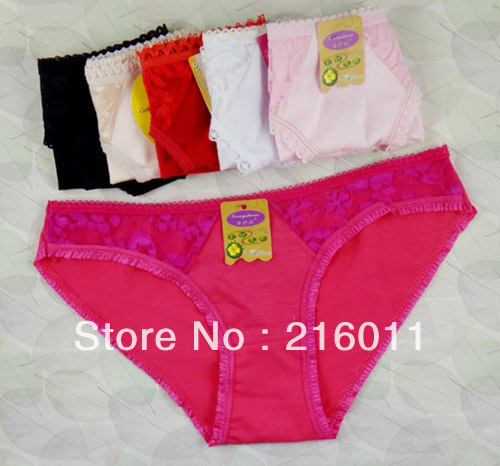 Wholesale 10PCS Sexy Underwear Women Briefs Lovely Floribunda Lace Free Shipping