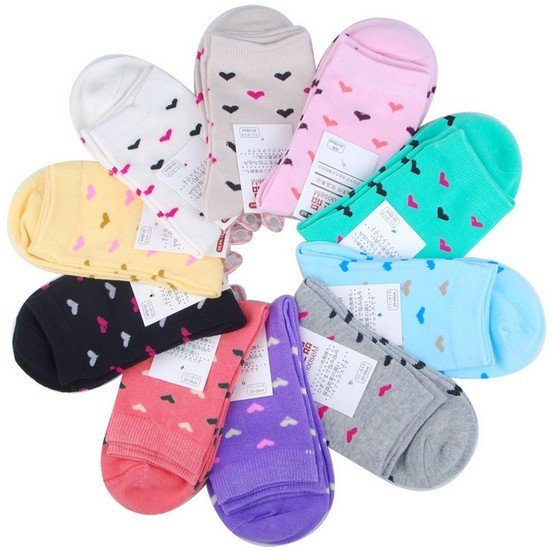 Wholesale 20 pairs/lot New Arrival 76% Cotton Candy Colored Socks Women Free Shipping