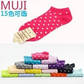 Wholesale 20 pairs/lot New Arrival Mix Cotton Candy Colored Dot Socks Women Free Shipping