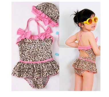 Wholesale - 2011 girl 2-piece leopardbaby baby bikini swimwear zebra print girls swimsuit swim pool coats, coat s