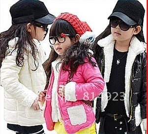 Wholesale 2012 autumn/ winter children's clothes girls sweater Korean girl candy colored down jackets