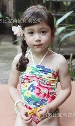 wholesale 2012 baby/kids/girls  flower swimsuit girl swimwear,baby bath free shipping,size:5t-9t