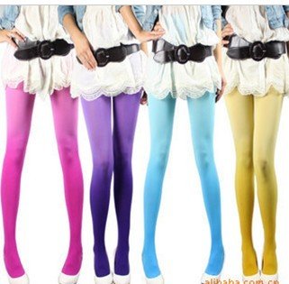 Wholesale  2012 Fashion  Vintage Lady Sexy Ombre / Graduated Watercolor Velvet Stockings Tights Leggings Pantyhose