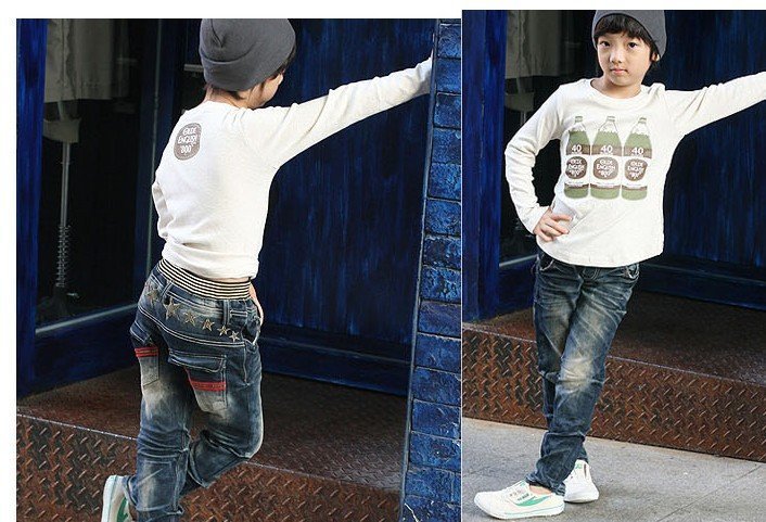 Wholesale 2012 Five star  Boy Jeans  Blue hot seling free shipping