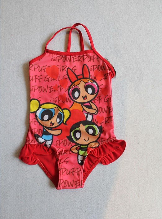 wholesale 2012 girls one piece swimsuit children cartoon swimwear very cute baby red bathsuit free shipping