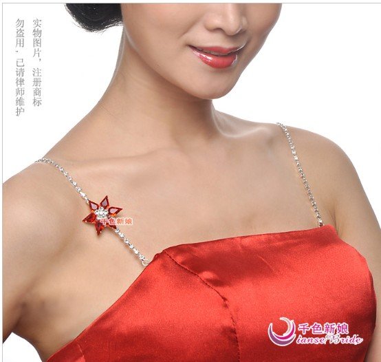 wholesale 2012 new sexy bra strap Six leaves and flowers of underwear shoulder strap Chain length can be adjusted free shipping