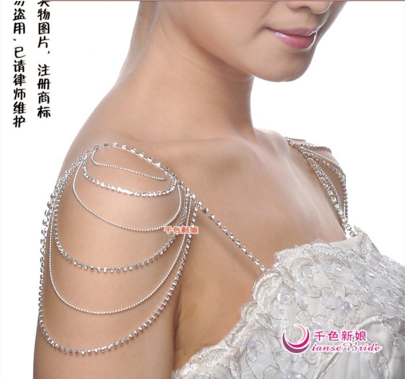 wholesale  2012 new sexy bra  strap Water waves strap  Alloy Rhinestone Elegant fashion free shipping