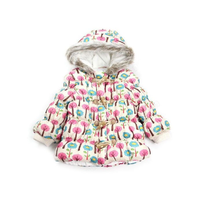 Wholesale 2012 new winter high quality girl cute tree styls warm clothes children hot design coat kids outwears.girl coat