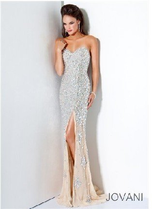 Wholesale - 2012  Sexy Sweetheart Mermaid Champagne Beaded Sequins Evening Dress 4247