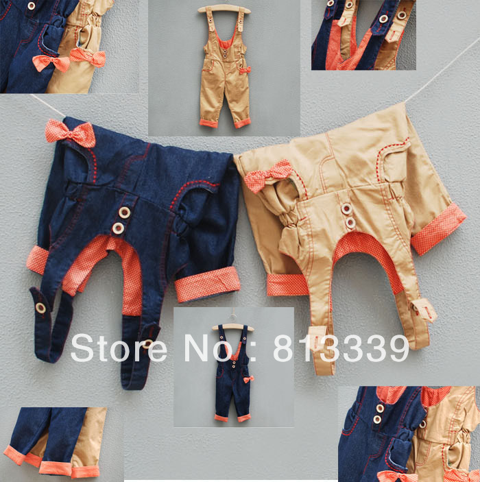 Wholesale 2013 new arrival summer fashion casual jeans/cotton good dress for girl baby kids children clothing wear 2 colors 5pcs