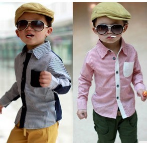 Wholesale! 2013 New arrver  Free shipping! 2013 Ann baby Men handsome stripe shirt fashion western-style