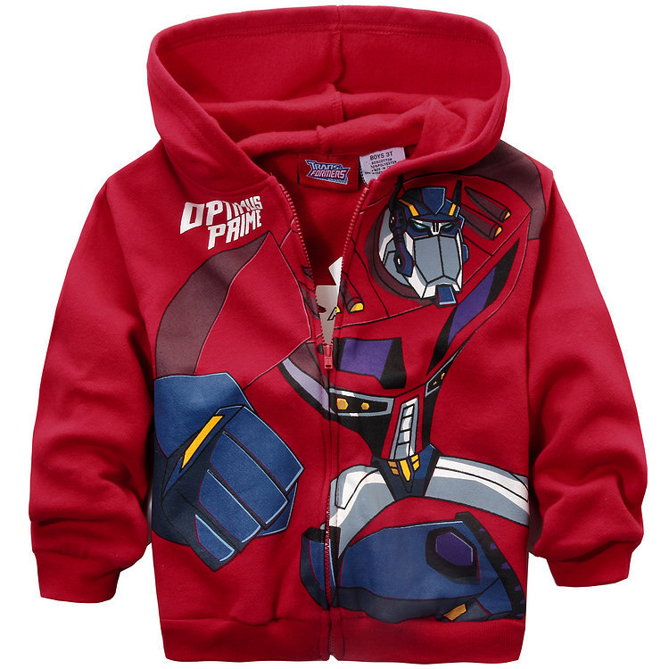 Wholesale 2013 spring and paragraph Transformers brand children's clothing new children's coat boys Hooded sweater