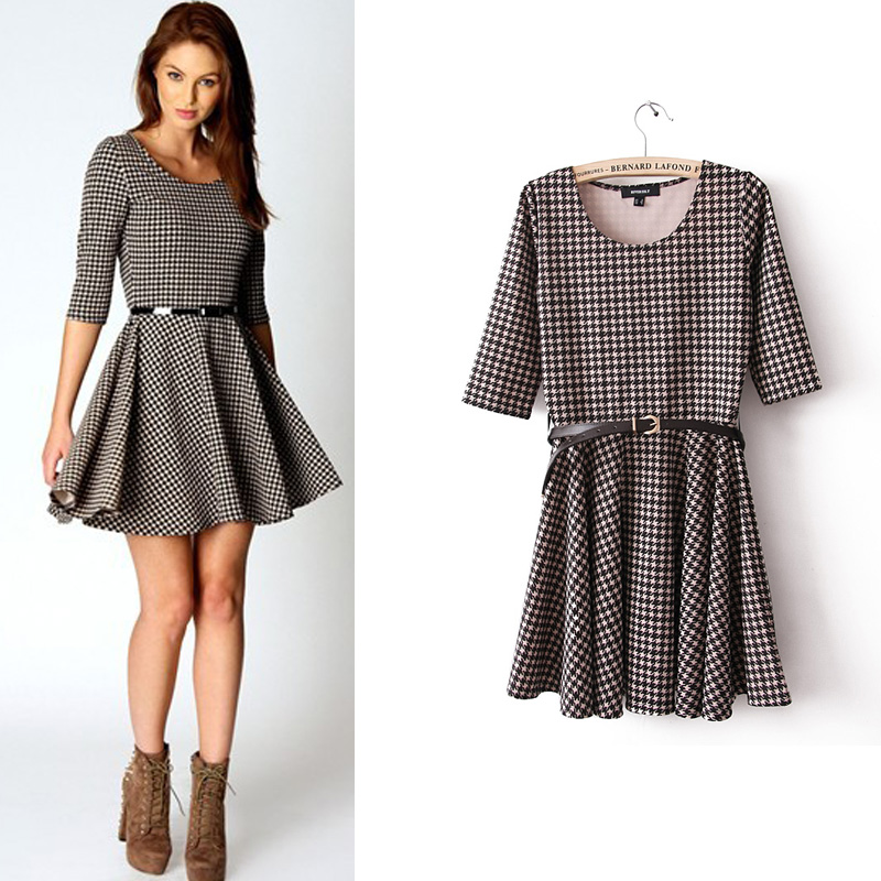 Wholesale 2013 spring fashion asos british style slim belt  dress FREESHIPPING