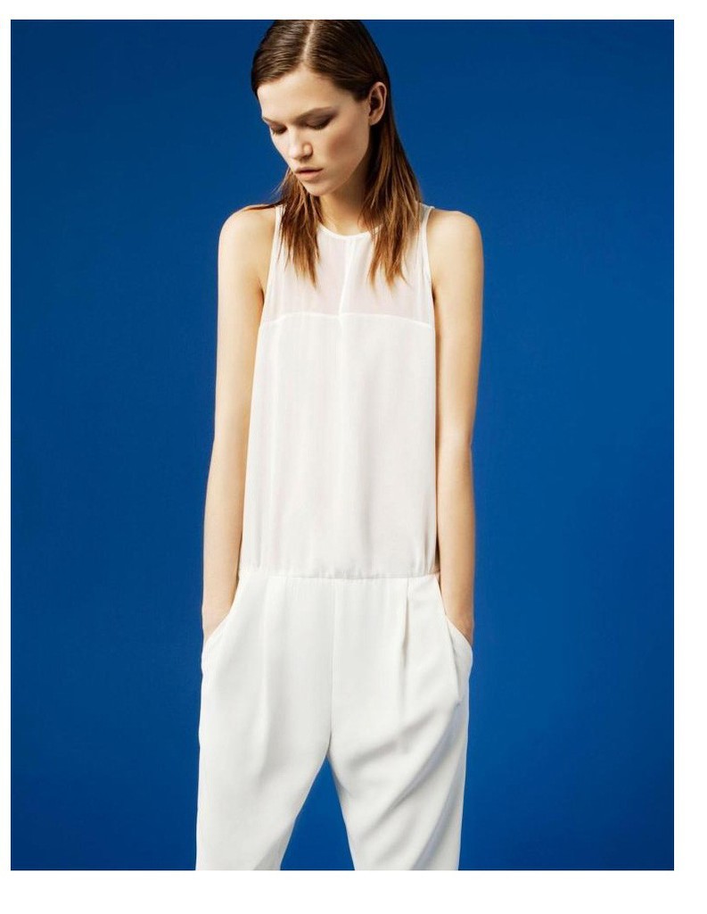 Wholesale 2013 Women spring and summer new the chiffon open back style leotard conjoined pants jumpsuit pants A054 50%off