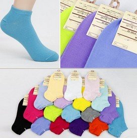 Wholesale 20pairs/lot New Arrival Mix Cotton Cute Color Socks Women Free Shipping