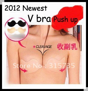 Wholesale 20Pcs/lot.,Freebra As seen on TV,V shape breast invisable bra,Breast push up silicone bra,Free Shipping