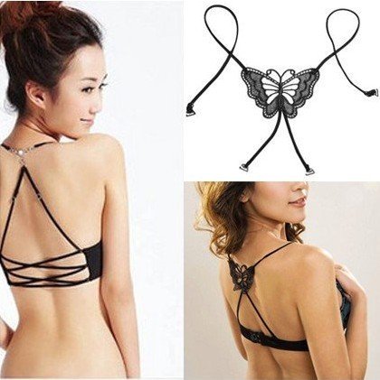 wholesale 20pcs/lot Ladies fashion Butterfly Sexy Style ADJUSTABLE BRA BELT SHOULDER straps  4 colors  available  free shipping
