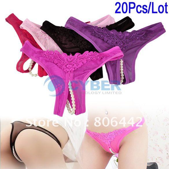 Wholesale 20Pcs/Lot Women Lady's Sexy Crotch G-string V-string Thongs Panties Knickers Underwear Free Shipping 7260