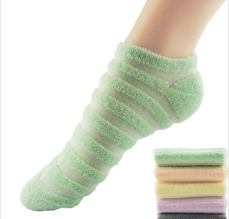 Wholesale 24pairs/lot New Arrival 100% Cotton Towel Boot Socks Women Free Shipping