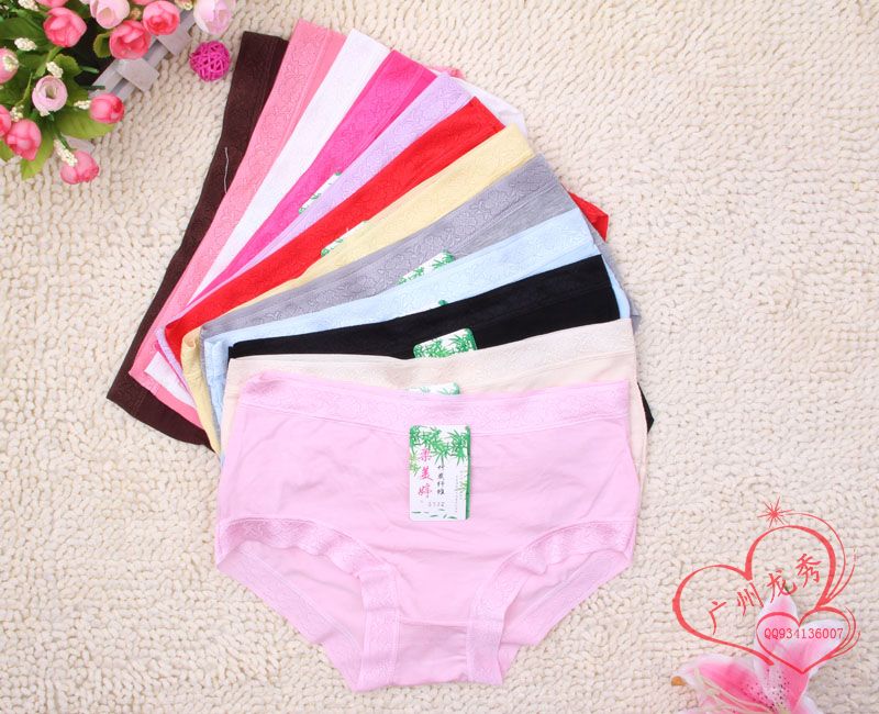 Wholesale 24pcs/lot  seamless panties female modal bamboo charcoal fiber women's mid waist panties week pants ,Free shipping 1