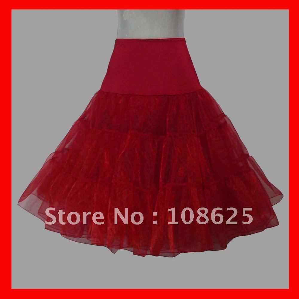 Wholesale 26" 50s Red  Rock Prom Petticoat  Underskirt  crinoline