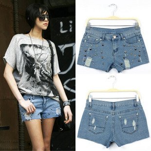 Wholesale 2pcs/lot Free Shipping Distressed Slim Shorts Pants,short jeans,Women shorts, jeans pants,pants women