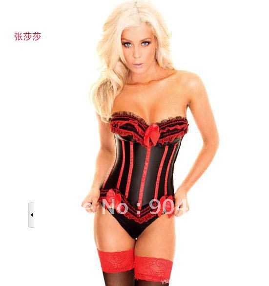 Wholesale-3 pcs/lot have Strapless Sexy Lingerie Corset & Bustier S,M,L,XL choose ,Free Shipping