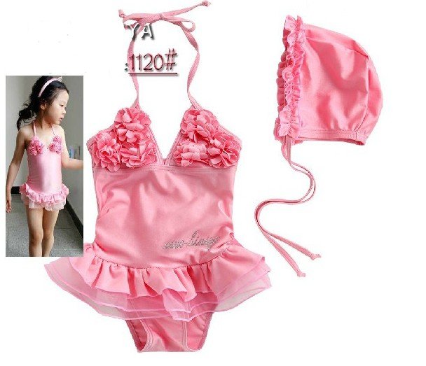 Wholesale - 3-piece set Baby Swimming suit kids girls swimwear Bikini Children's swimwear 001 s