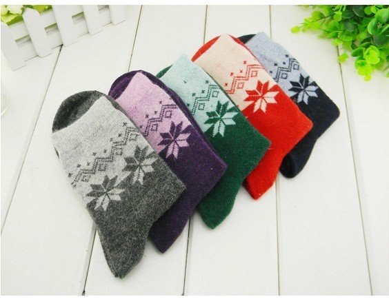 Wholesale 30pairs/lot Warm Winter Wool Long Socks Women Free Shipping (40.8g/pair)