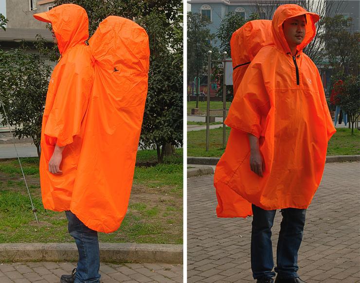 Wholesale 30pcs/lot !waterproof poncho type backpack cover conjoined twin raincoat / riding /outdoor tourism supplies portable