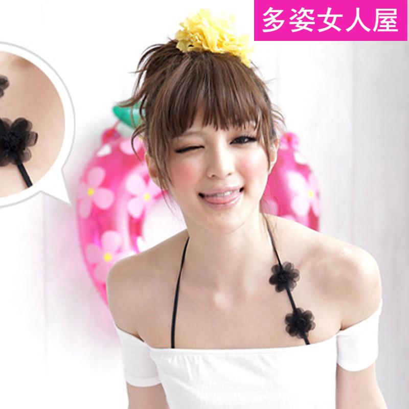 wholesale 3pcs/lot 2013 summer hot-selling lace flower bra halter-neck shoulder strap pectoral girdle underwear belt
