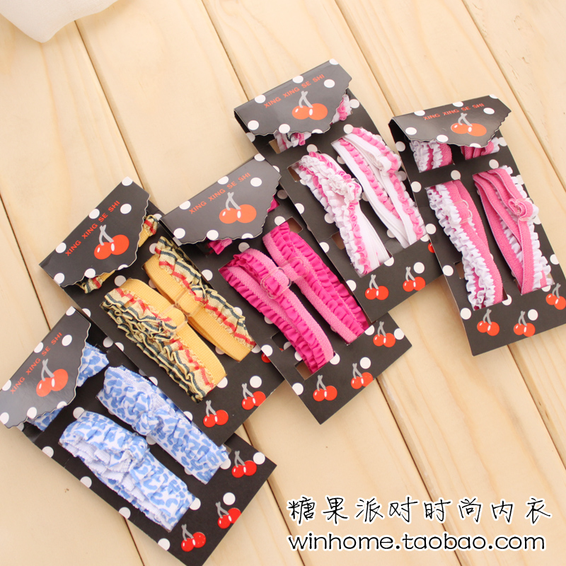 wholesale 3pcs/lot 701027 baimuer lace decoration ruffle bra belt underwear double shoulder strap 21 - 36