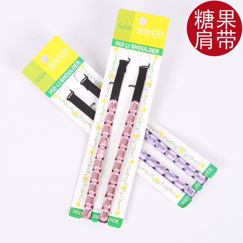 wholesale 3pcs/lot Fashion colorful gem candy shoulder strap magicaf costume sexy strapless high quality