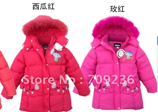 Wholesale 3pcs/lot Girls long design design thick coat Children's coat Children's clothing