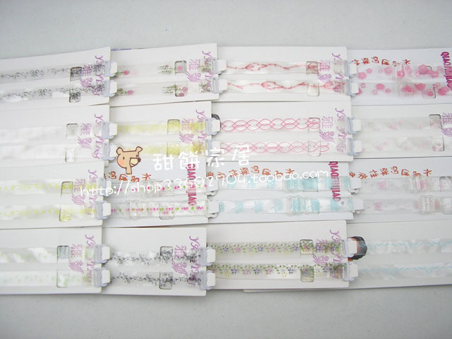 wholesale 3pcs/lot Print print transparent stripe scrub transparent shoulder strap pectoral girdle invisible tape broadened jd05