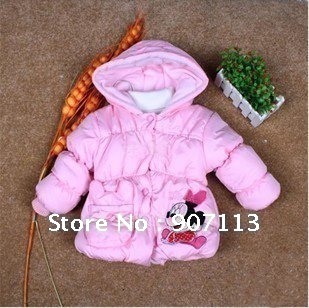 wholesale 4 pieces/ lot  girls coat for winter (for 1-5 years) free shipping