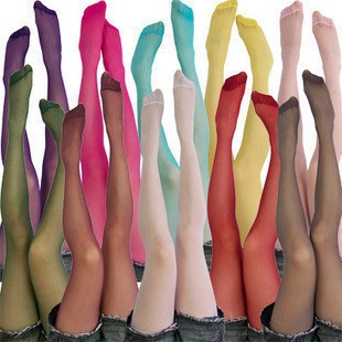 wholesale 5 pcs 9365 stockings vivi high quality velvet multicolour candy plus crotch pantyhose