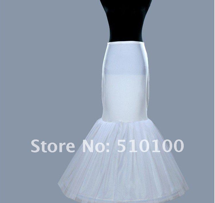 wholesale 5pcs Fishtail Mermaid Cocktail Bridal Petticoat skirt Underskirt white1 Hoop Wedding dress Crinoline Slip tunic skirt