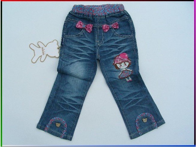 wholesale 5pcs/lot 1-6 years kids jeans ,Children's jeans trousers girl pants