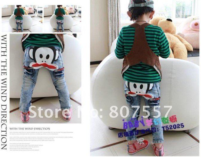 wholesale 5pcs/lot 2012 spring of children's clothing jeans cowboy HELLO KITTY PP pants children's clothing Free shipping