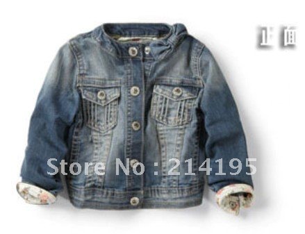 wholesale 5pcs/lot  baby boy long sleeve jeans Coat, boy jeans jacket clothes, for 2-8 years