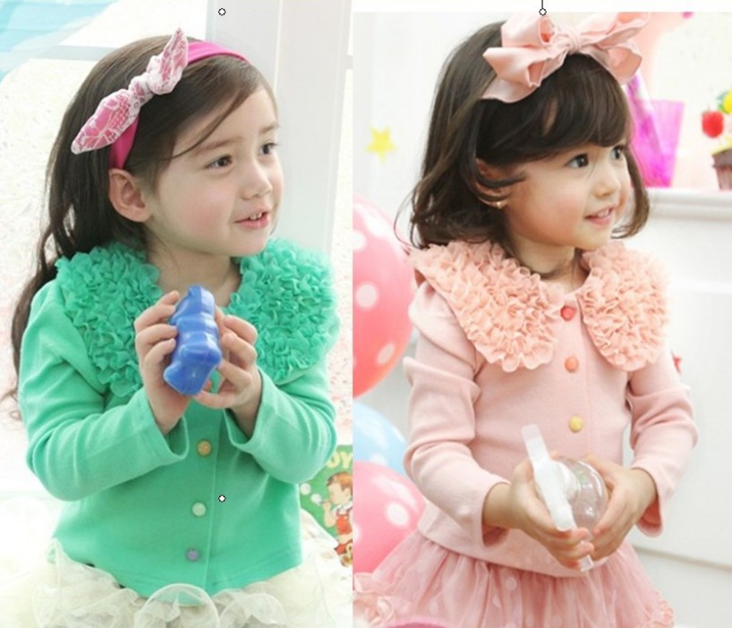 wholesale 5pcs/lot children spring knitted cardigan girls outwear