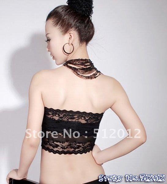 Wholesale 5pcs/lot Fashion sexy ladies Lace Bra noble chest wrapped brass black white color  Free Shipping