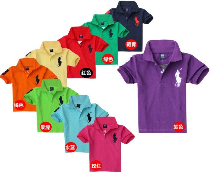 Wholesale 5pcs/lot Multi-color boys shirt Children T -shirt, Summer cotton baby\girls shirt,Children clothing