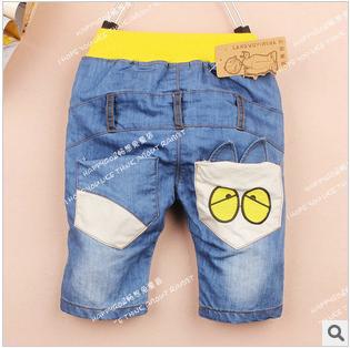 Wholesale- 5pcs/lot summer boy's jeans children cartoon pants girls shorts kid's trousers