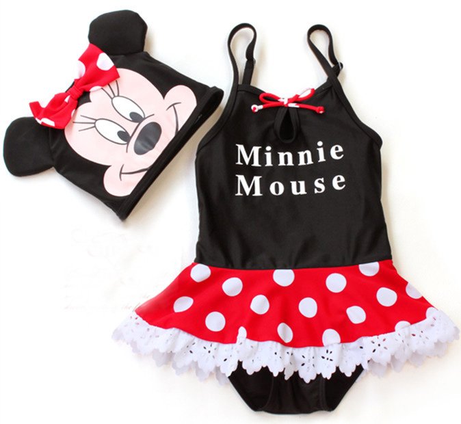 Wholesale 5sets/lot High quality Cover- ups Baby Swimwear Kids' swimsuit for girl Black  Mickey Mouse ETYY12 Free Shipping