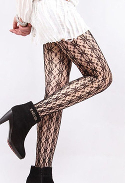 Wholesale 6pcs/lot Fishnet Black Pantyhose Fashion Vertical striped jacquard spiderweb stockings Nylon Socks Free shipping A047